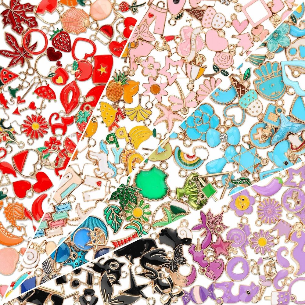 4649 200Pcs Charms for Jewelry Making, Assorted Wholesale Mixed Bulk Metal